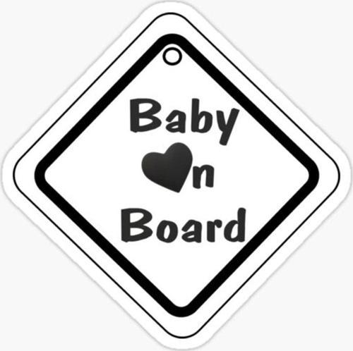 Baby On Board Arabada bebek var Sticker Etiket 19CM md8