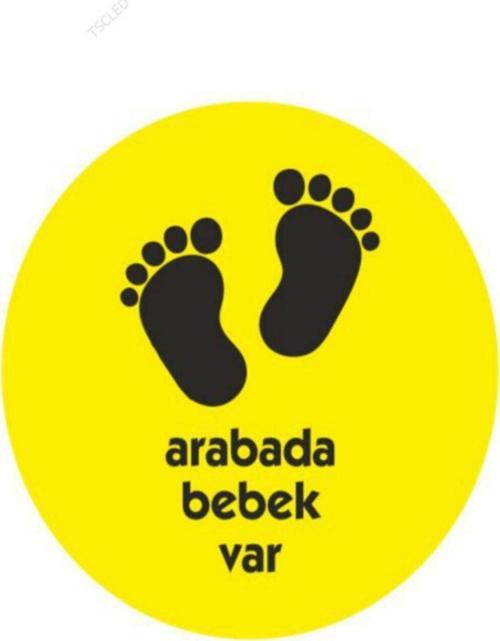 Arabada Bebek Var Sticker 16cm