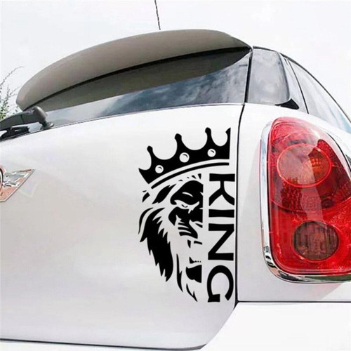 Aslan Araba Sticker Etiket Yapıştırması 19CM Siyah