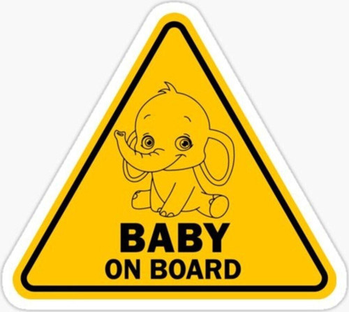 Arabada Bebek Var Sticker oto Yapıştırma Etiket 18cm MD14