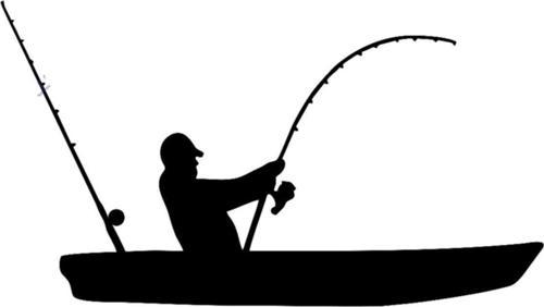 Balık Avlayan Adam Stickeri 17cm