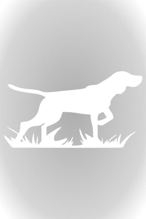 Beyaz Avcı Av Köpeği Oto Araba Sticker Beyaz 20 X 12 Cm