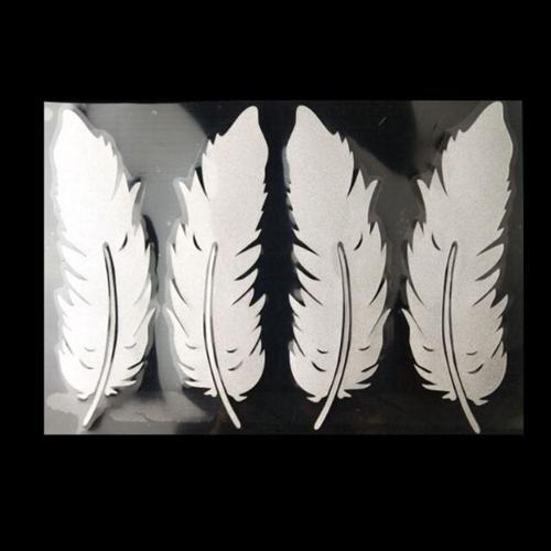 Beyaz Renk Tüy Araba Sticker Yapıştırma 4 Adet