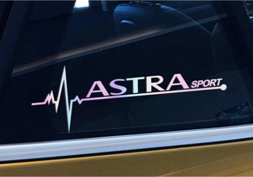 Astra Yan Cam Sticker Oto Kapı 20 Cm X 7 Cm Hologram c68