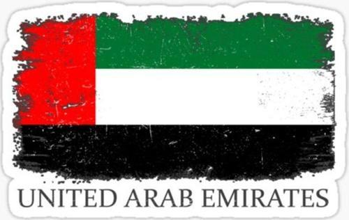 Birleşik Arap Emirlikleri Bayragı Araba Sticker 19 Cm Desenli