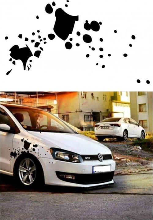 Çamur Leke Efekti Araba Çamurluk Sticker Yapıştırma