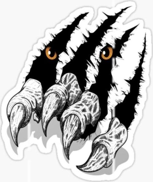 Canavar Pençe Araba Oto Sticker Yapıştırma 19 Cm As