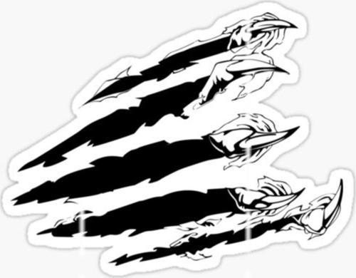 Canavar Pençe Araba Oto Sticker Yapıştırma 19 Cm Rr