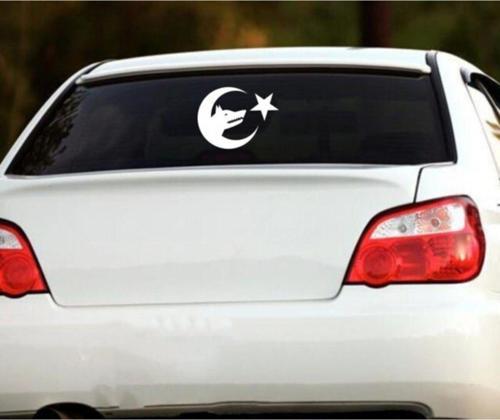 Ay Yıldız Kurt Araba Sticker Araç Yapıştırma