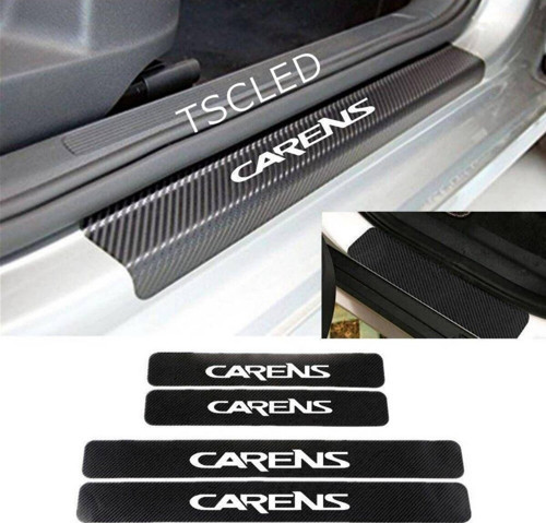 Carens Karbon Kapı Eşiği Kaplama Sticker Yapıştırma 4 lu Set zz99