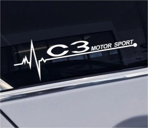 Citroen C3 Yan Cam Sticker Oto Kapı Çıkartma 20cmx7cm