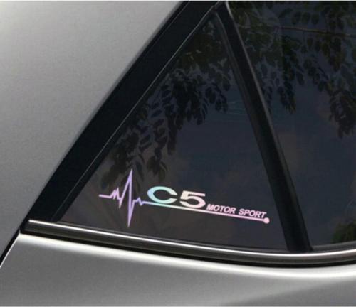 Citroen C5 Yan Cam Sticker Oto Kapı 20 Cm X 7 Cm Holo-chroma