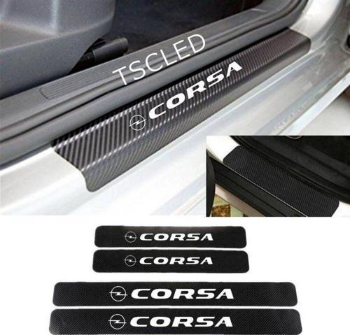 Corsa Karbon Kapı Eşiği Kaplama Sticker Yapıştırma 4 lu Set zz151