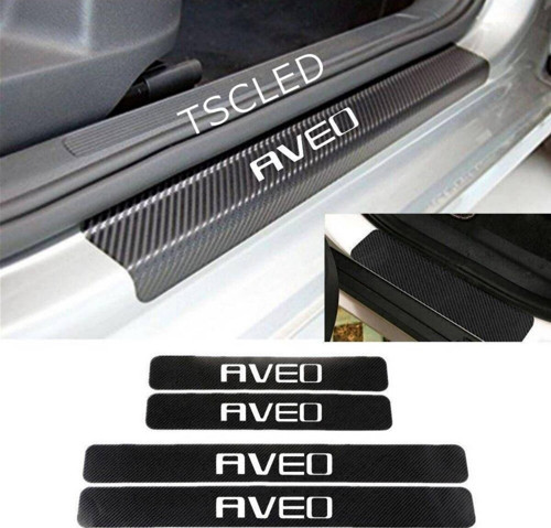 Chevrolet Aveo Karbon Kapı Eşiği Kaplama Sticker 4 lu Set zz5