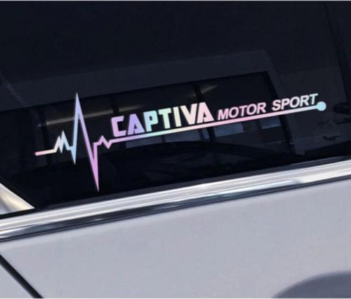 Chevrolet Captiva Yan Cam Sticker Oto Kapı 20 Cm X 7 Cm Holo-chroma