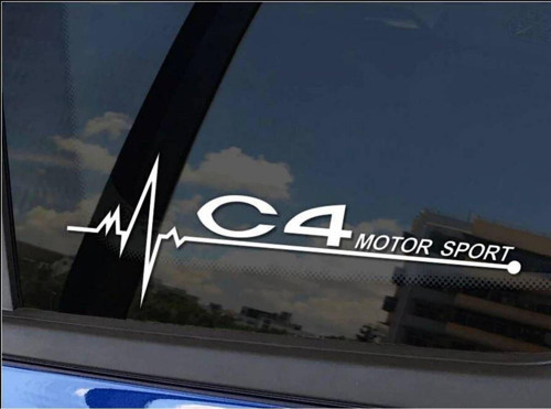 C4 Nabız Kalp atışı sticker 2 adet kelebek cam