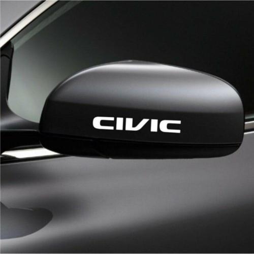 Civic Araba Yan Ayna Araç Sticker Yapıştırma 2Adet