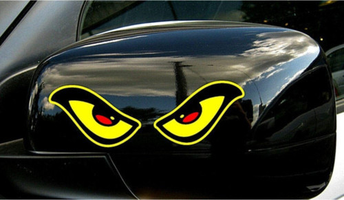 Değişik Bakan Gözler Sarı 12 Cm 1 Çift Araba Etiket Sticker