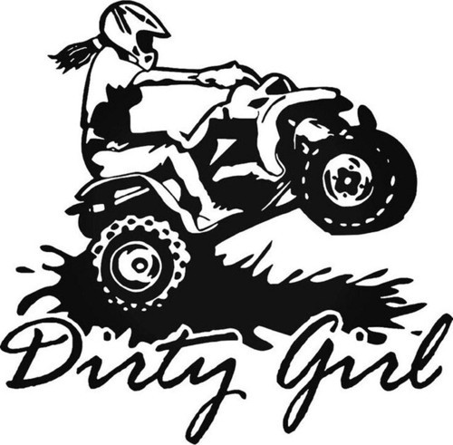 Dirty Girl Sticket Etiket Yapıştırma 15cm 2 Adet