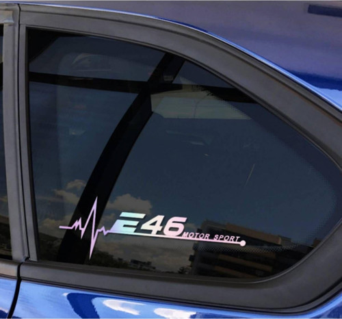 E46 Yan Cam Sticker Oto Kapı 20 Cm X 7 Cm Hologram c13