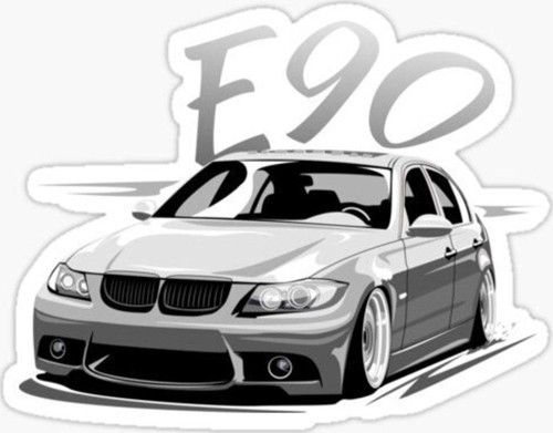 E90 E92 Araba Cam Sticker Yapıştırma 16cm 2 Adet