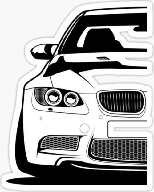 E90 E92 Ön Kısım Resmi Cam Sticker Yapıştırma 16cm 2 Adet