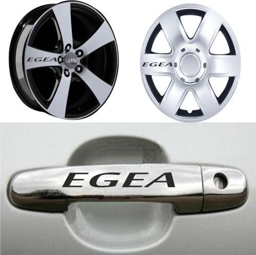Egea Kapı Kolu Jant Sticker (10 Adet) Etiket Yapıştırma Z63