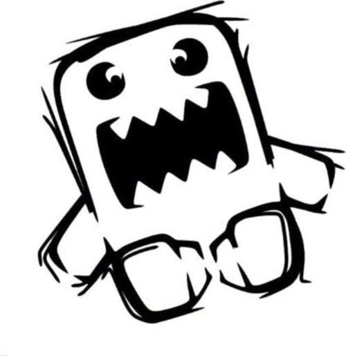 Domo Kun Japon Drift Komik Araba Sticker Vinil Çıkartmaları