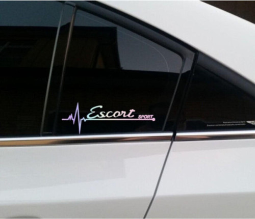 Escort Yan Cam Sticker Oto Kapı 20 Cm X 7 Cm Holo-chroma