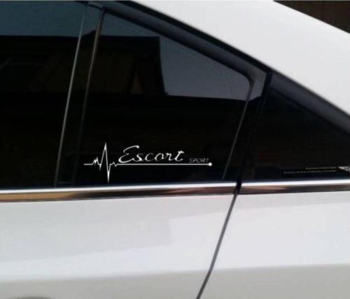 Escort Yan Cam Sticker Oto Kapı Çıkartma Tuning oto 20 cm x 7 cm yazı 165