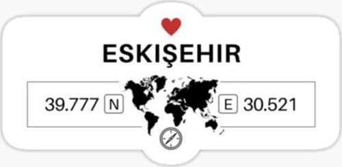 Eskişehir 2 Gps Harita Sticker Oto Araba Yapıştırma 17cm