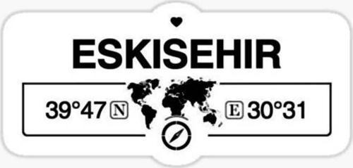 Eskişehir Gps Harita Sticker Oto Araba Yapıştırma 17CM yazı 108