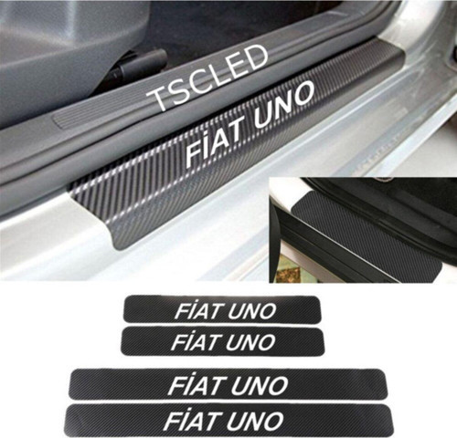 Fiat Uno Karbon Kapı Eşiği Koruma Sticker Yapıştırma (4lu Set)