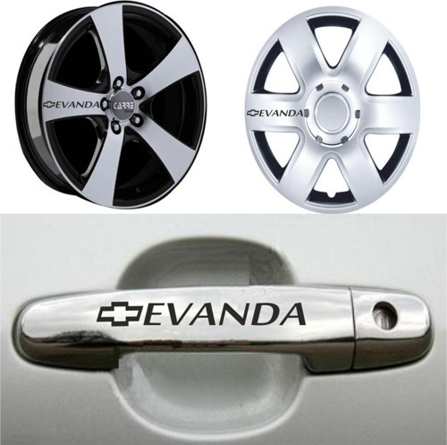 Evanda Kapı Kolu Jant Sticker (10 Adet) Etiket Yapıştırma Z69