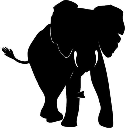 Fil Elephant Sticker Yapıştırma 17cm