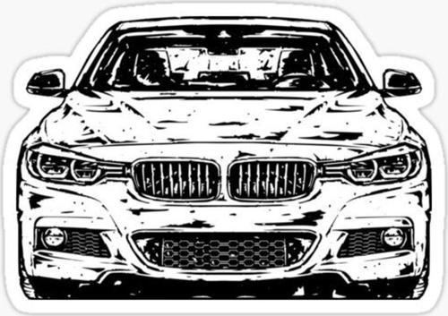 F30 Ön Kısım Resmi Cam Sticker Yapıştırma 16cm 2 Adet