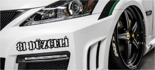 Düzceli 81 Plaka Araba Oto Sticker Yapıştırma 2 Adet