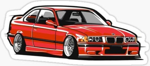 E36 Cam Sticker Yapıştırma 16cm 2 Adet