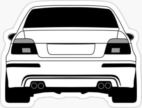 E39 Profil Resmi Cam Sticker Yapıştırma 16cm 2 Adet