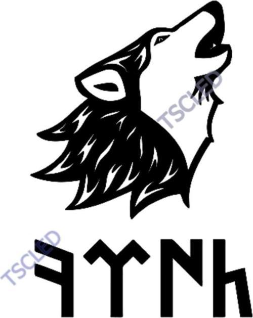 Göktürkçe Logosu Ve Kurt Araç Için Stiker Yapıştırma 15cm