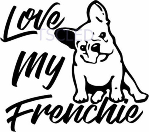 Frenchie Fransız Bulldog Araba Çıkartmaları