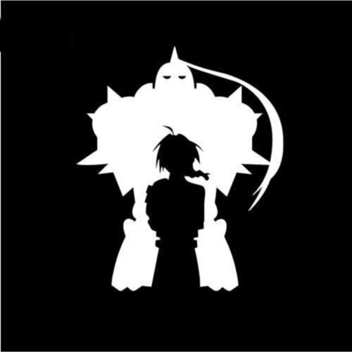 Fullmetal Simyacı Araba Sticker Beyaz Renk 18cm