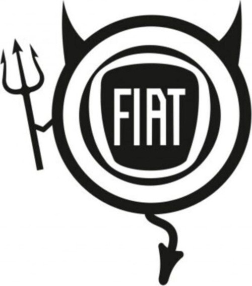 Fiat Araba Komik Şeytan Sticker Yapıştırma