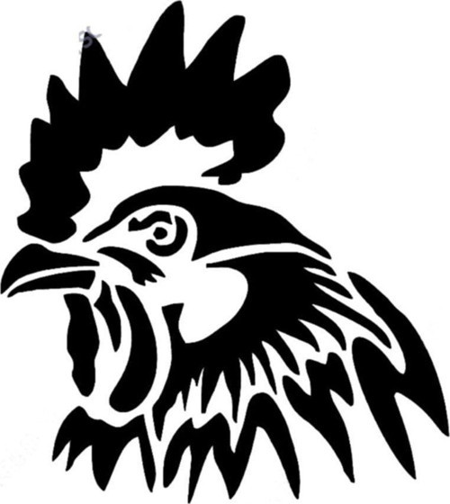 Horoz Başı Araba Sticker 17cm