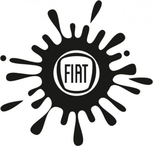 Fiat Boya Sıçraması Görünümü Araba Stickerı 15cm 2 Adet