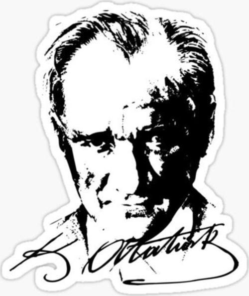 Gazi Mustafa Kemal Atatürk Araba Oto Sticker 20cm