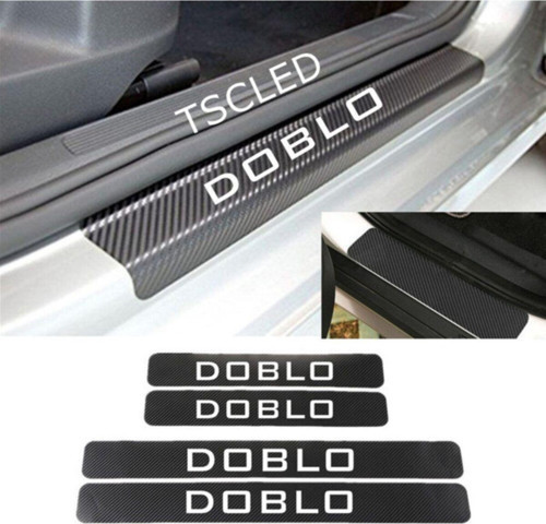 Fiat Doblo Karbon Kapı Eşiği Koruma Sticker Yapıştırma (4lu Set)