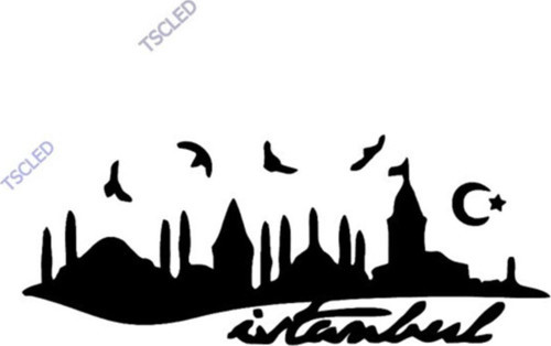 Istanbul Ayyıldız Kaligrafi Sticker 30cm