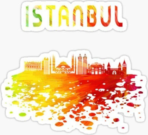 İstanbul Leptop Araba Sticker Yapıştırması 18 cm