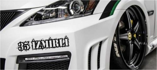 Izmirli 35 Plaka Araba Oto Sticker Yapıştırma 2 Adet